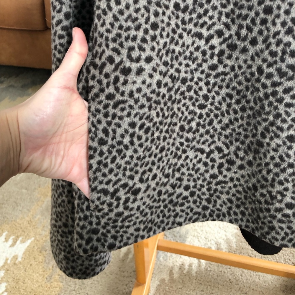 Massimo Dutti Wool Blend Animal Print Short Coat Size Medium New Without Tags! - Picture 8 of 16
